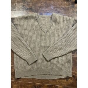Made In Peru Luxury Cashmere Alpaca V-Neck Long Sleeve Sweater READ BELOW